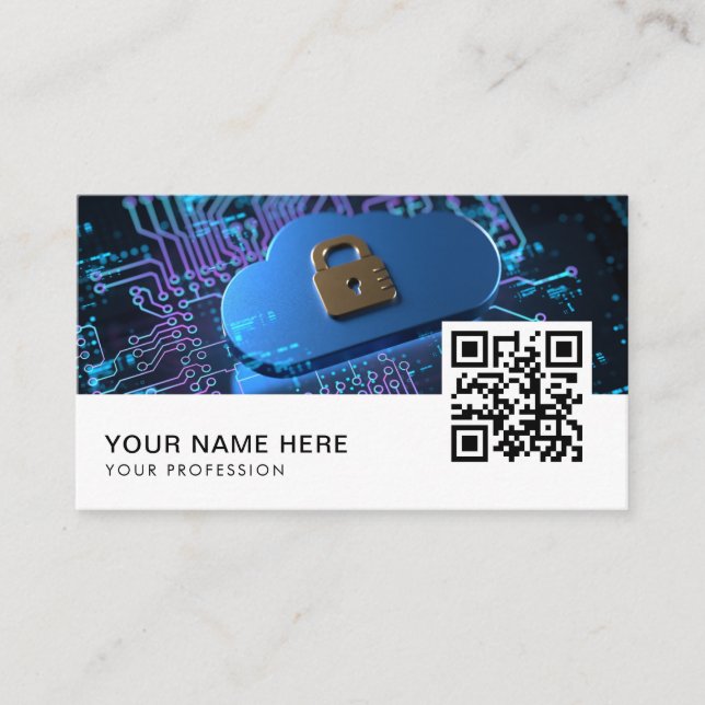 Cyber Security Analyst  QR Code  Business Car Card (Front)
