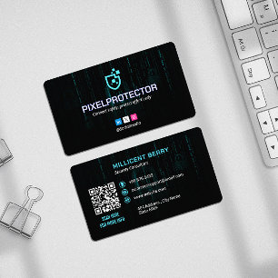 Cyber Security Business   Dark Matrix Key   Business Card