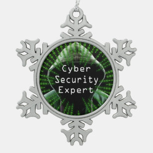 Cyber Security Business Expert Snowflake Pewter Christmas Ornament