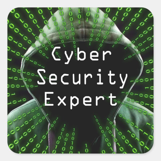 Cyber Security Business Expert Square Sticker (Front)