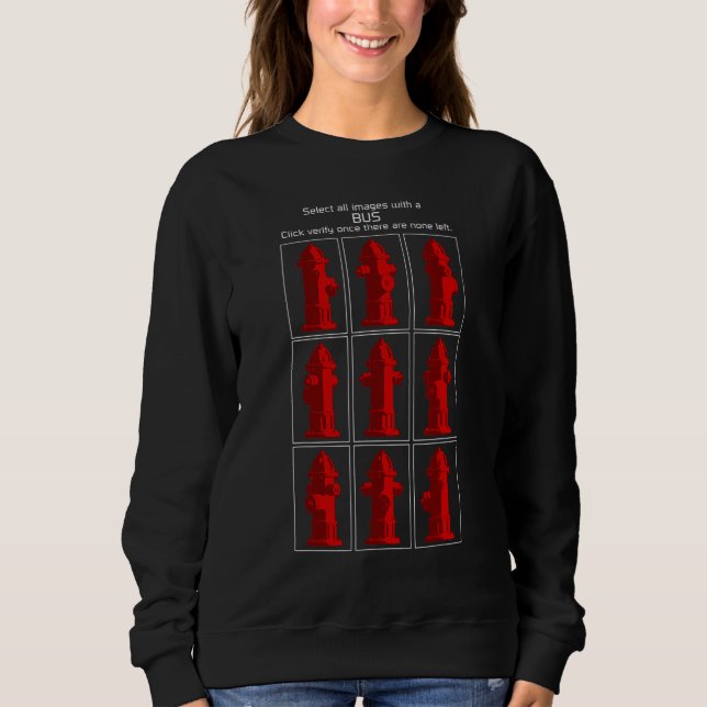 Cyber Security Computer Captcha Not A Robot Fire H Sweatshirt (Front)