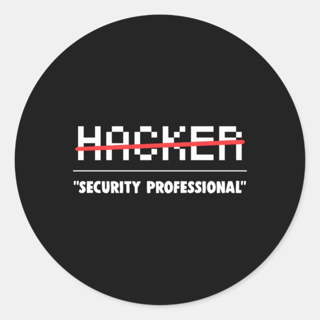 Cyber Security Computer Hacker Classic Round Sticker (Front)