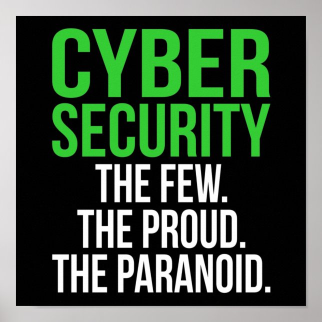 Cyber Security Computer IT Tech Software Poster (Front)