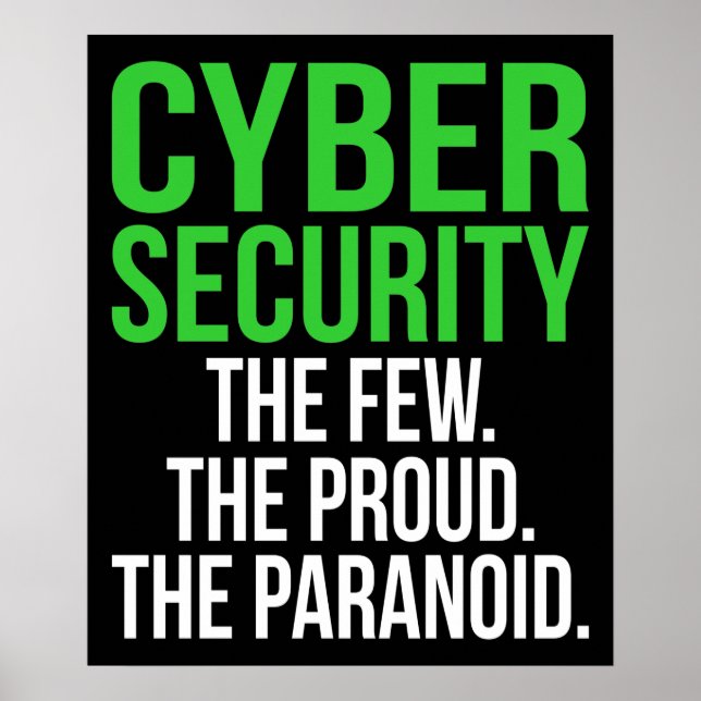 Cyber Security Computer IT Tech Software Poster (Front)