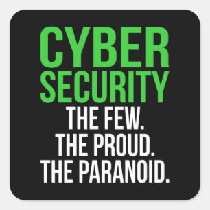 Cyber Security Computer IT Tech Software Square Sticker