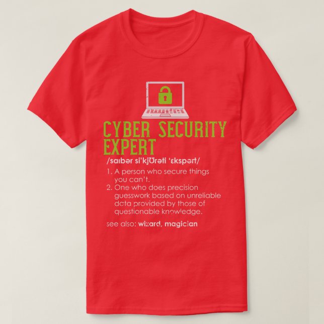 Cyber Security Definition T-Shirt (Design Front)