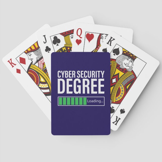 Cyber Security Degree Loading, specialist  Playing Cards (Back)