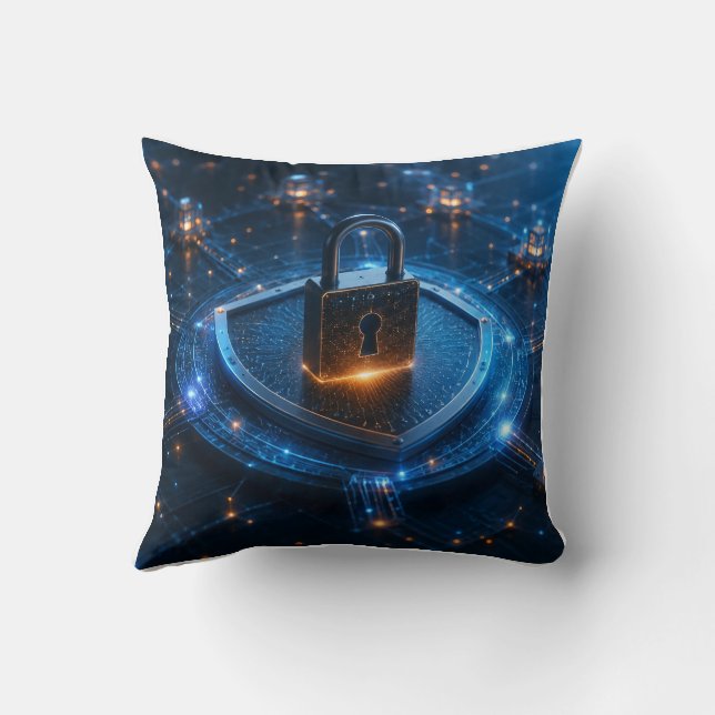 Cyber Security Digital Lock Pillow (Back)