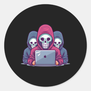 Cyber Security Expert For White Hacker And Cyber W Classic Round Sticker