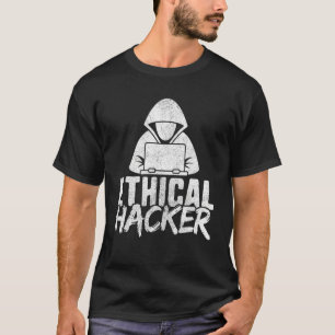 Cyber Security For Men Geek White Hat Ethical Hac T-Shirt
