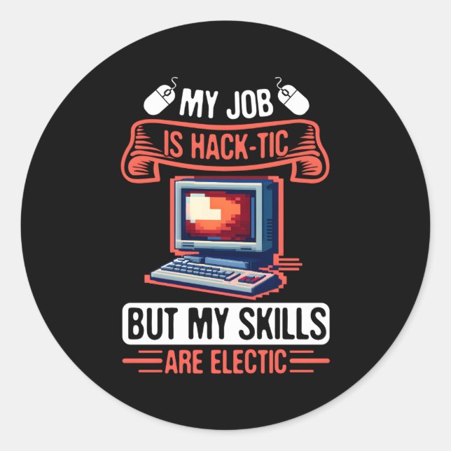 Cyber Security Hacker And Cyber Securtiy Professio Classic Round Sticker (Front)