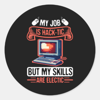Cyber Security Hacker And Cyber Securtiy Professio Classic Round Sticker