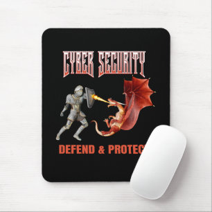 Cyber Security Knight Dragon Defence Mouse Mat