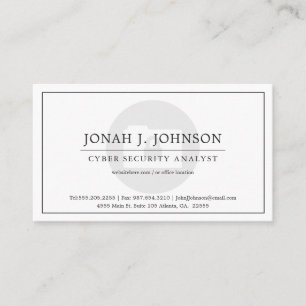 Cyber Security Minimal Locked File Folder Business Card