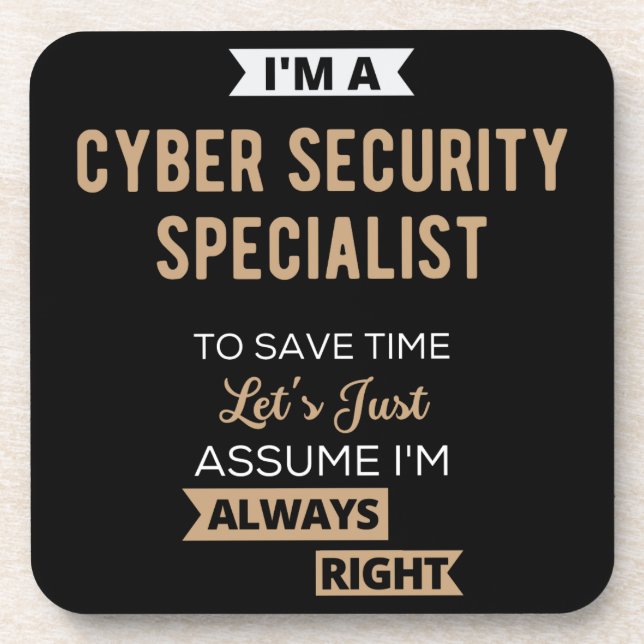 Cyber Security Specialist Coaster (Front)