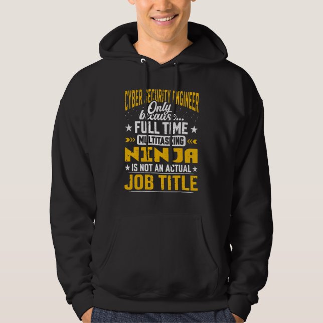 Cyber Security Specialist   For White Hat Hacker Hoodie (Front)