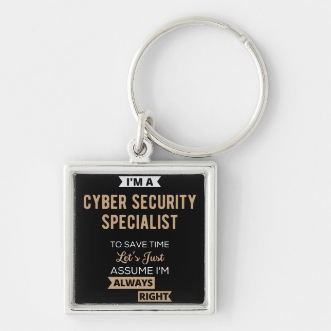 Cyber Security Specialist Key Ring (Front)