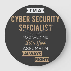 Cyber Security Specialist Large Clock