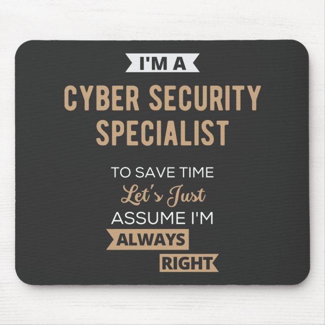 Cyber Security Specialist Mouse Mat (Front)