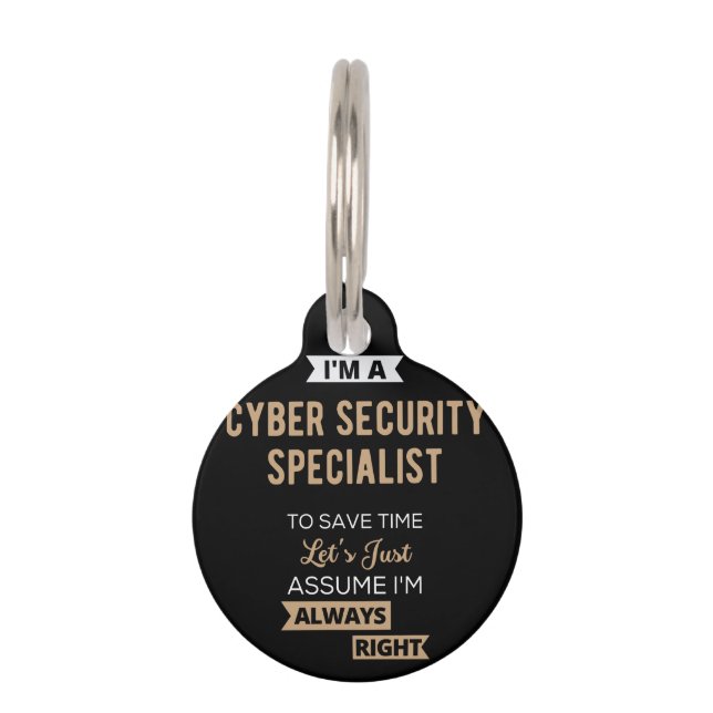 Cyber Security Specialist Pet Tag (Front)
