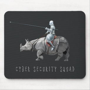 Cyber Security Squad armour shield knight rhino Mouse Mat