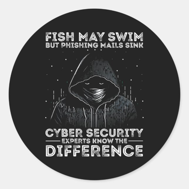 Cyber Security Team And Anti Malware Technicians Classic Round Sticker (Front)