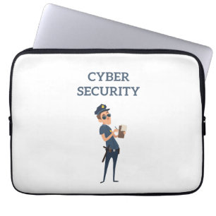 Cyber Security: The Cool Cop on Patrol Laptop Sleeve