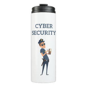 Cyber Security: The Cool Cop on Patrol Thermal Tumbler
