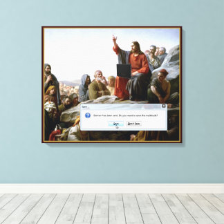 Cyber Sermon Funny Canvas Print
