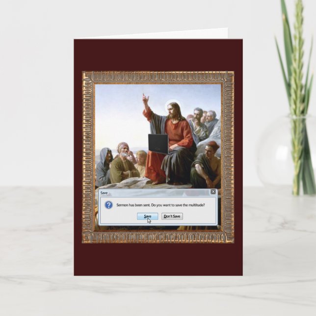 Cyber Sermon Funny Card (Front)