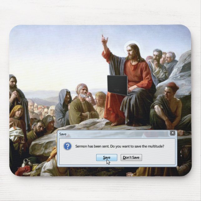 Cyber Sermon Funny Mouse Mat (Front)