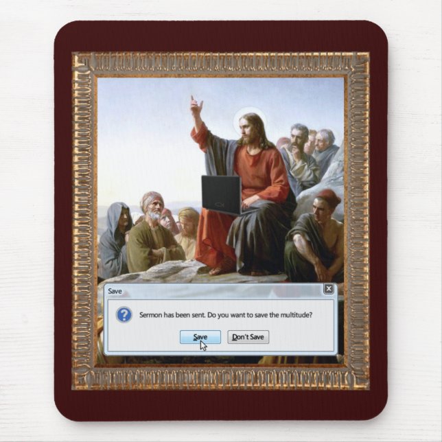 Cyber Sermon Funny Mouse Mat (Front)
