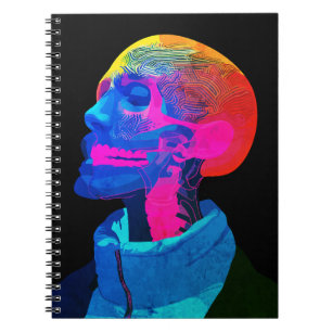 Cyber Skull – Futuristic Anatomy Art Notebook