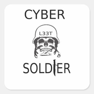 Cyber Soldier Hacker Stickers