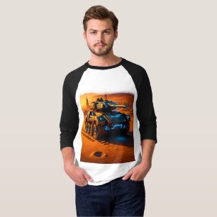 Cyber Tank Invasion – Desert Glow Baseball Tee