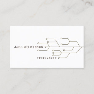 Cyber tech art template business card