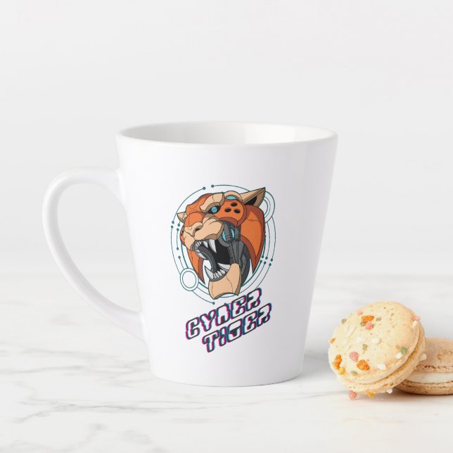 Cyber Tiger | Latte Mug (In Situ)