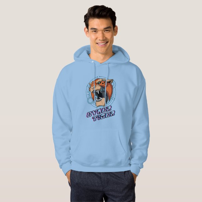 Cyber Tiger | Men Hoodie (Front Full)