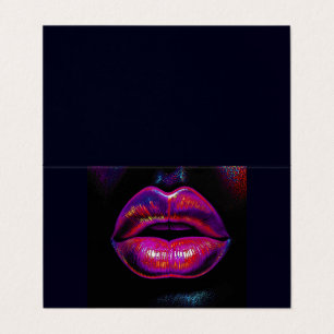 Cyber Venus Lips – Colourful Lips Portrait        Business Card