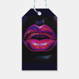 Cyber Venus Lips – Colourful Lips Portrait Gift Tags