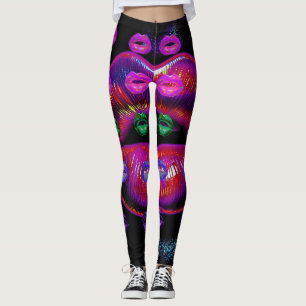 Cyber Venus Lips - My Lips R 4 U. Multiplied. Leggings