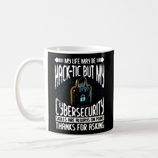Cyber Warrior For Cyber Security Specialist Coffee Mug (Left)