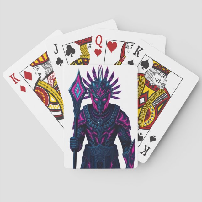 Cyber Warrior Poker Card (Back)