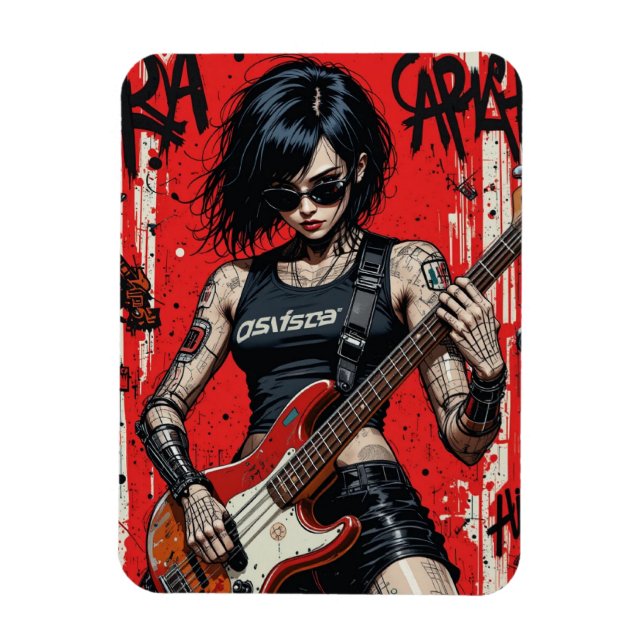 CyberBass Rebellion Flexible Photo Magnet (Vertical)