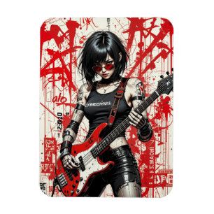 CyberBass Rebellion Flexible Photo Magnet
