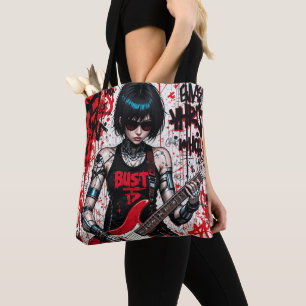 CyberBass Rebellion Shoulder Tote Bag
