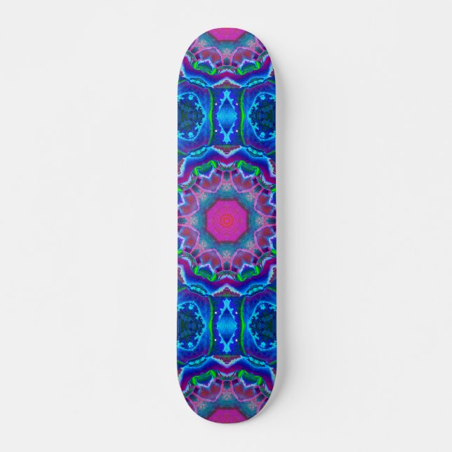Cyberdelic Kaleidoscope Skateboard (Front)