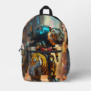 Cyberflash: Tiger Tech Ride Print Cut Sew Backpack