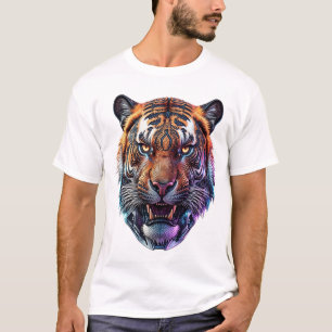 Cybernetic Bio-Mechanical Tiger Portrait T-Shirt