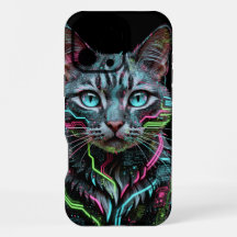Cybernetic Cat Iphone Phone Case